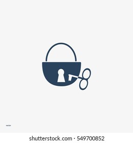 padlock, key, icon