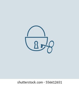 padlock, key, icon