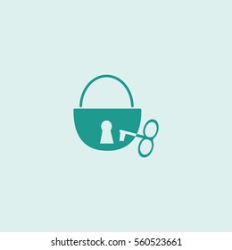 padlock, key, icon