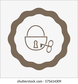 padlock, key, icon