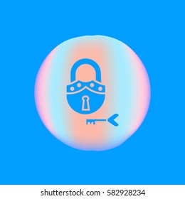 padlock, key, icon