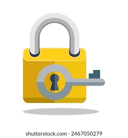 padlock key icon design vector template