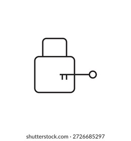 design de elemento de ilustração de ícone de cadeado e chave