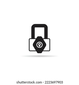 padlock key icon vector illustration
