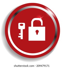 padlock and key isolated 