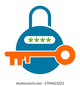 padlock key security logo design