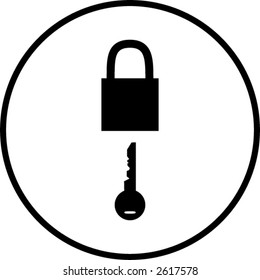 padlock and key symbol