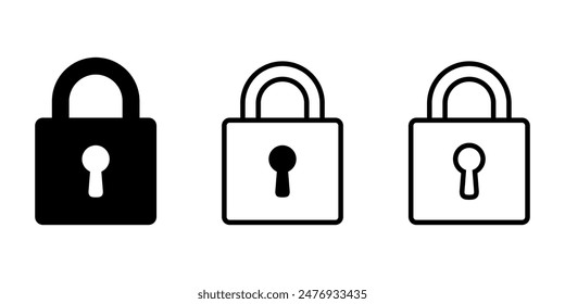 Candado con icono de llave, icono de seguridad.