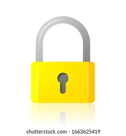 Padlock con vector de iluminación de orificio de la llave