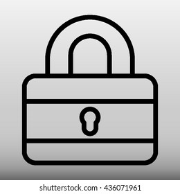 Padlock With Keyhole Vector Icon Illustration