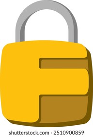 Elemento de Vector de alfabeto de letra de candado