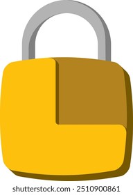 Elemento de Vector de alfabeto de letra de candado