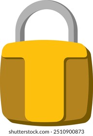 Padlock Letter Alphabet Vector Element