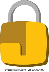 Padlock Letter Alphabet Vector Element