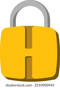 Elemento de Vector de alfabeto de letra de candado