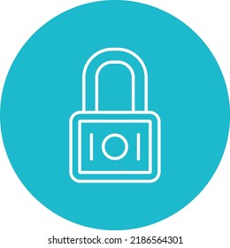 Imagen vectorial del icono de círculo de línea de bloqueo. También se puede usar para aplicaciones web, aplicaciones móviles y medios impresos.