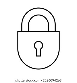 Linha De Cadeado Ícones De Traçado Editáveis. Tecnologia de segurança cibernética, Phishing, Hacking, Crimes cibernéticos, Segurança, Cavalo de Troia, Proteção de dispositivos, Ilustração do vetor de privacidade.