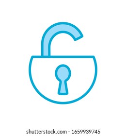Padlock-Linie und Füllstil-Icon-Design der Security lock Access Tür Haus sichere Sicherheit und Schutz Thema Vektorillustration Illustration