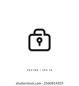 Padlock Line Icon. Editable Stroke