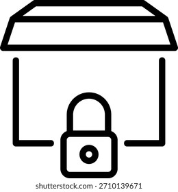 Vector de ilustración de icono de línea de candado