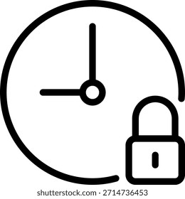Vector de ilustración de icono de línea de candado