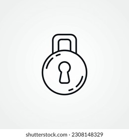 padlock line icon. padlock outline icon