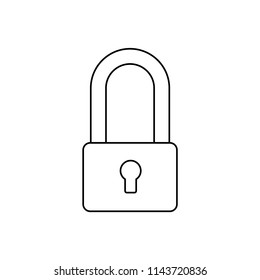 Padlock line icon, vector illustration design. Communication collection.