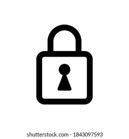 Icono de la línea de Padlock, ilustración de la ilustración de la ilustración de la imagen para muchos fines.