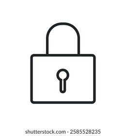 Padlock Line Icon. Vector Illustration