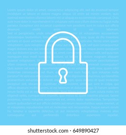 Padlock line icon, vector illustration