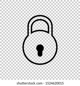 padlock line vector design concept