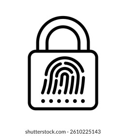 Padlock Line Vector Illustration On White Background.