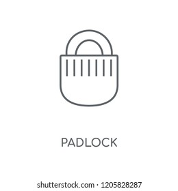 Padlock linear icon. Padlock concept stroke symbol design. Thin graphic elements vector illustration, outline pattern on a white background, eps 10.