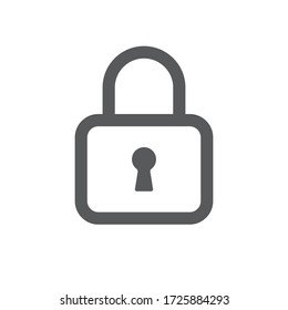 Icono lineal de Padlock, símbolo de seguridad. Bloquear pictograma.