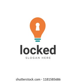 padlock , lock guard logo design template