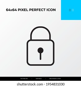 padlock lock icon pixel perfect.