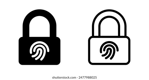 Candado, conjunto de iconos de bloqueo. Signo de Contraseña. Ilustración plana del icono del Vector sobre fondo blanco