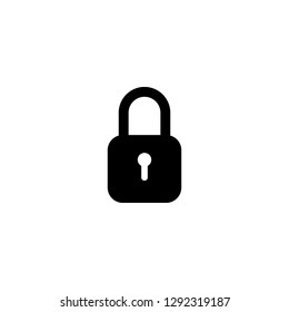 Padlock or lock icon in trendy flat style. safe and security symbol.