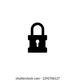 Padlock or lock icon in trendy flat style. safe and security symbol.