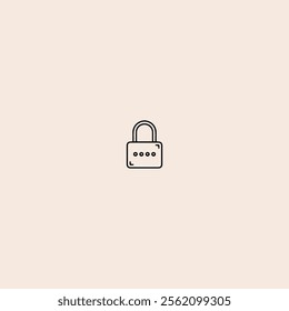 Padlock, Lock line icon flat vector design.