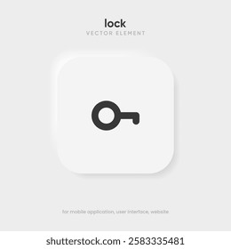 Padlock, lock or locked icon for social media, mobile application, password, UI template. website