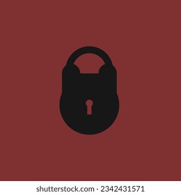 Padlock lock logo keyhole old vector iron