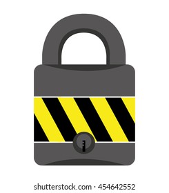 padlock lock security icon vector isolated graphic