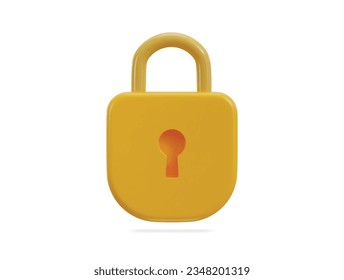 padlock lock security safety 3d icon