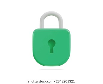 padlock lock security safety 3d icon