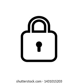 Padlock Lock Symbol Icon Vector Design Illustration
