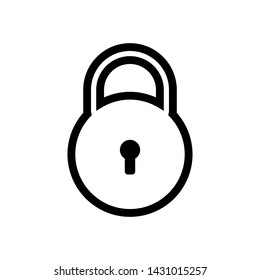 Padlock Lock Symbol Icon Vector Design Illustration