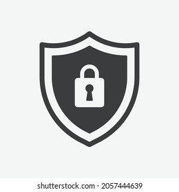 Icono de vector plano de protección contra bloqueo de padlock