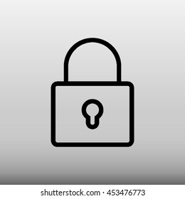 Padlock Locked Vector Icon Illustration