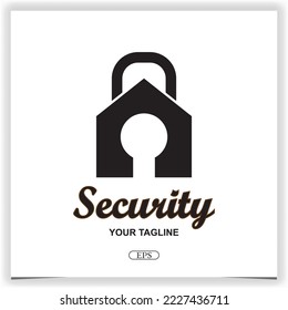 Padlock logo bussines design premium elegant template vector eps 10